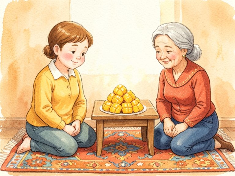 A small child at a table with a plate of sweets.