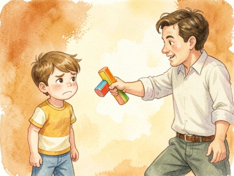 A small child reaching up toward a caregiver.