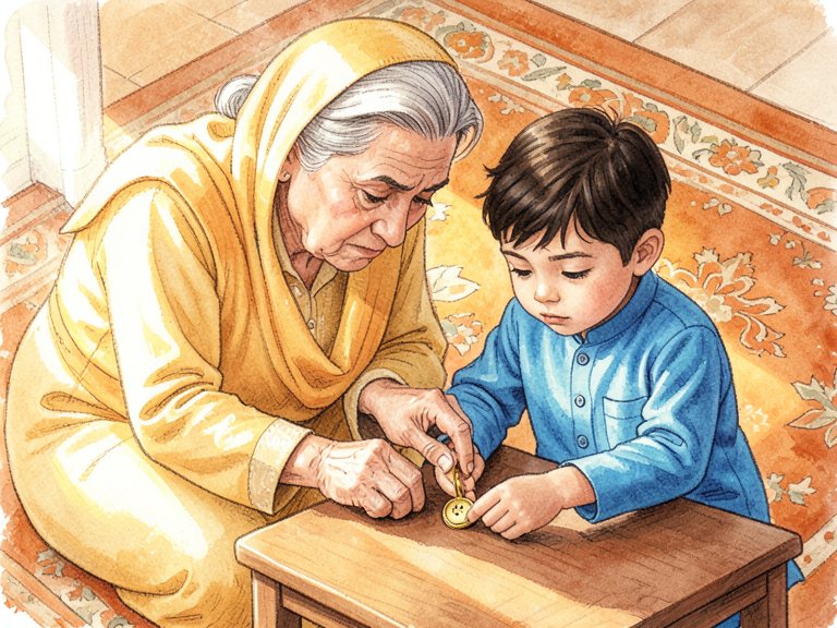 एक साथ खड़े तीन लोग, एक परिवार की तरह।