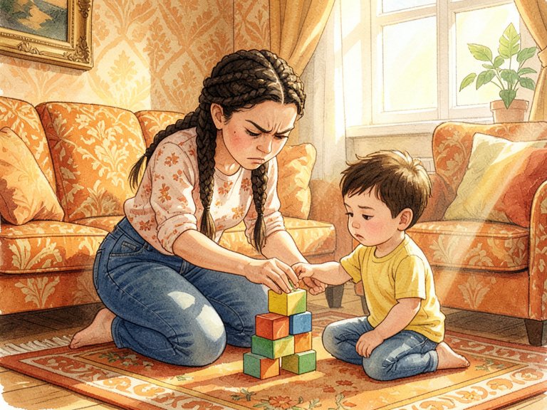 An adult figure standing before a mirror, meeting the gaze of its own reflection.